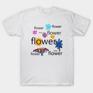 My garden full of flowers, vintage Flower patterns, oil painting T-Shirt